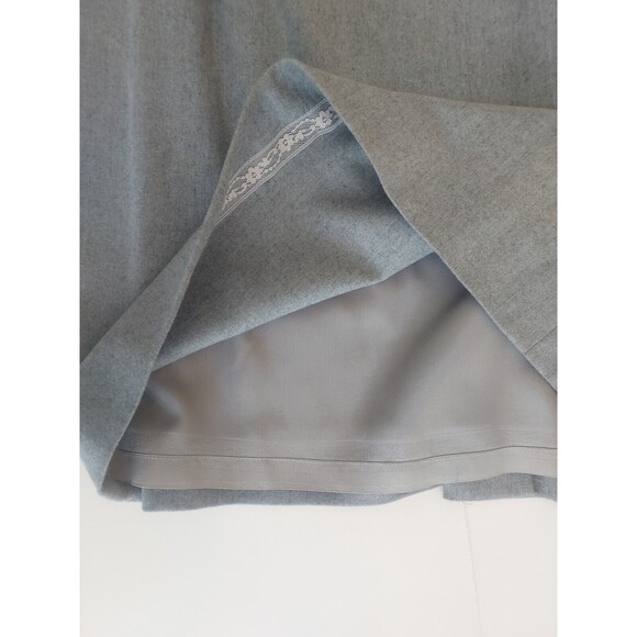 Vintage 1990s Ladies Gray Pendleton Wool Lined Skirt Size 12 Midi Professional - Picture 5 of 8